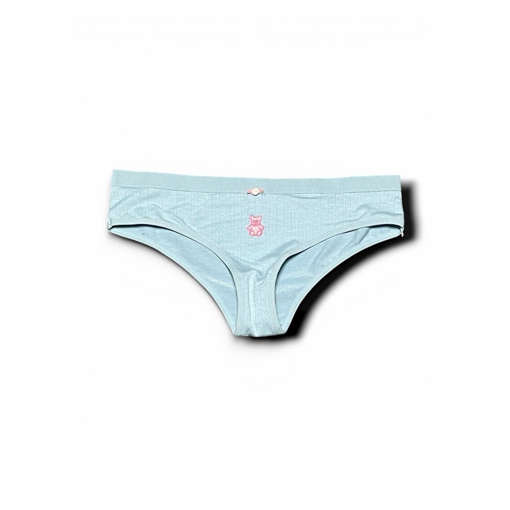 Women's Embroidered Teddy Bear & Flower Bow Brief Panty - Small (NWOT)